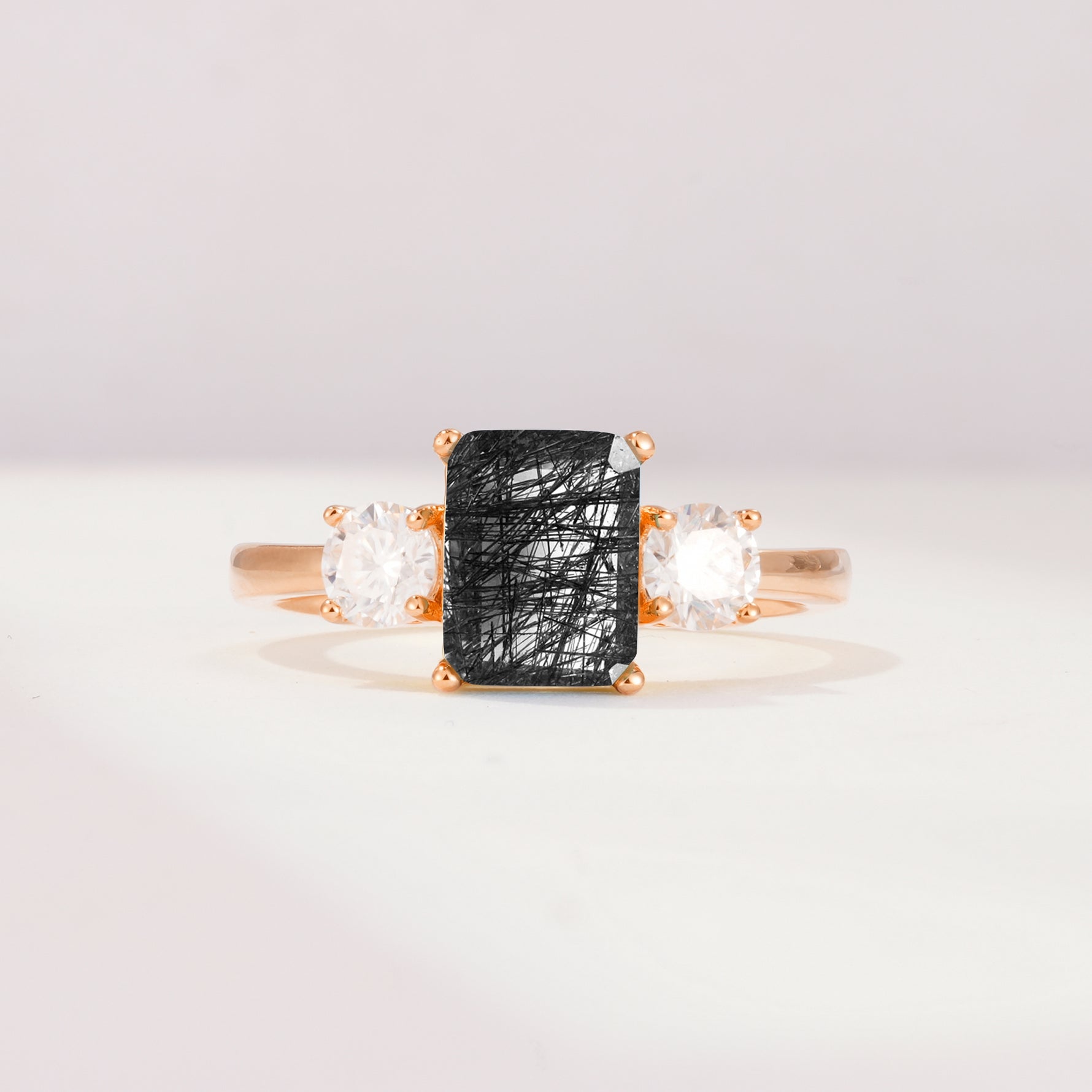 SR09241 Black Rutilated Quartz Ring - Additional view