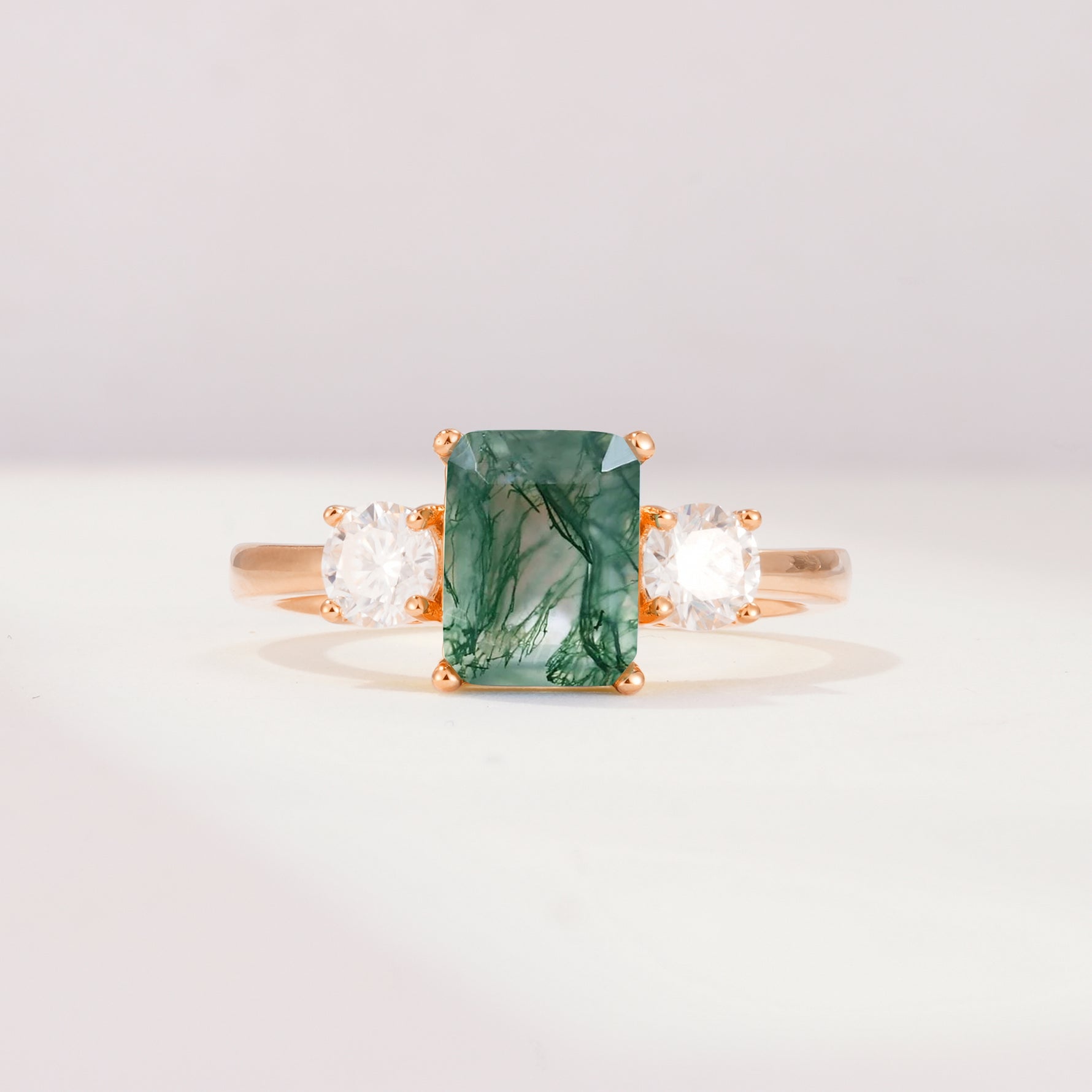SR09241 Moss Agate Ring - Additional view