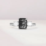 SR09241 Black Rutilated Quartz Ring - Additional view