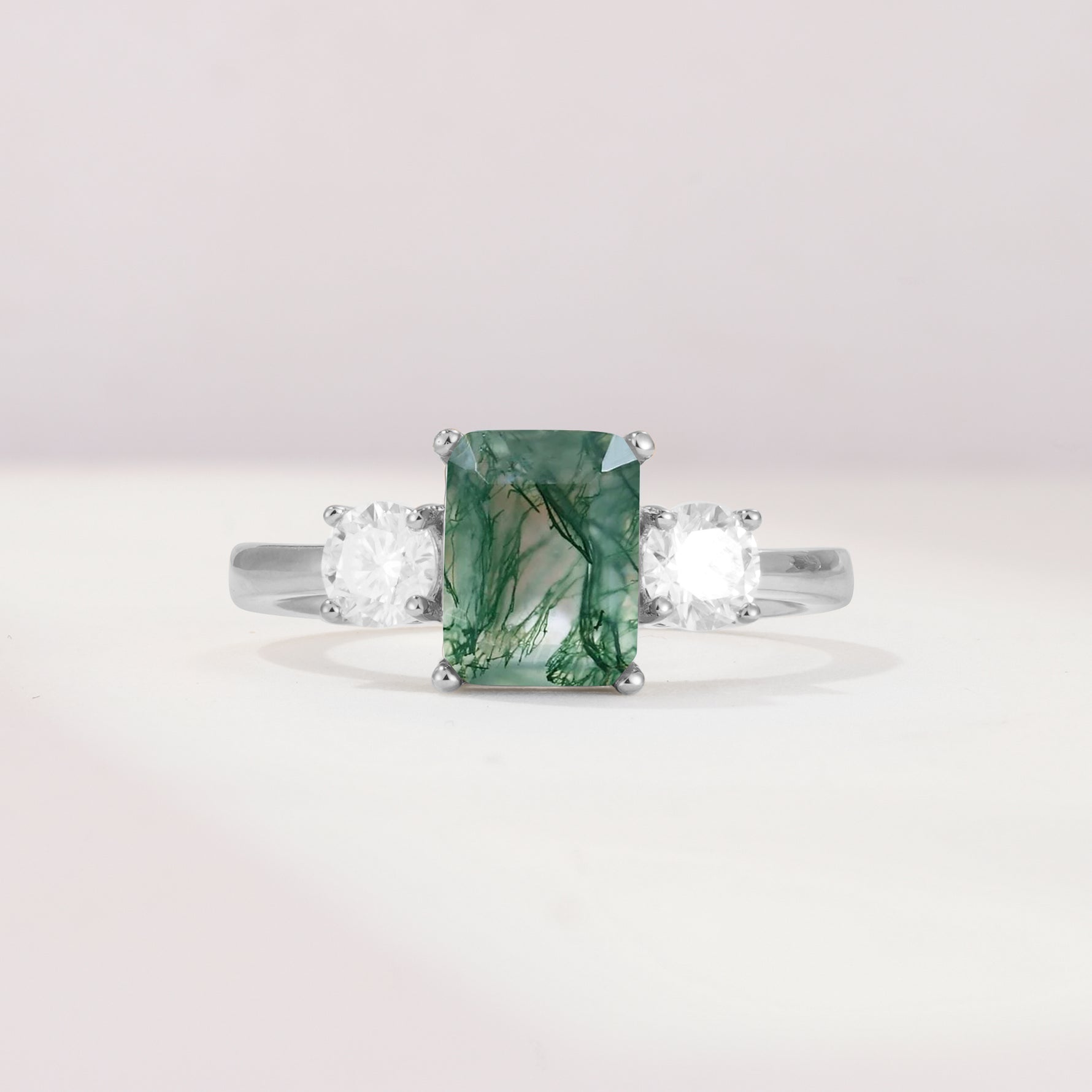 SR09241 Moss Agate Ring - Additional view