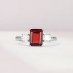 SR09241 Garnet Ring - Additional view