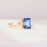 SR09241 Sapphire Ring - White-Gold