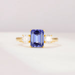SR09241 Tanzanite Ring - Yellow-Gold