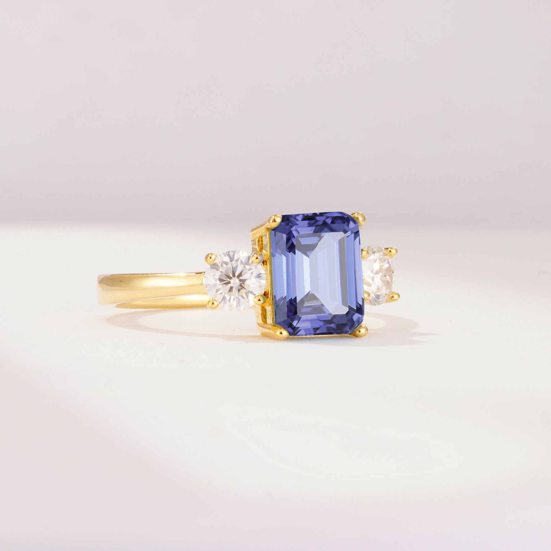 SR09241 Tanzanite Ring - White-Gold