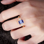 SR09241 Tanzanite Ring - Rose-Gold