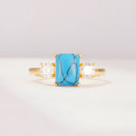 SR09241 Turquoise Ring - Yellow-Gold