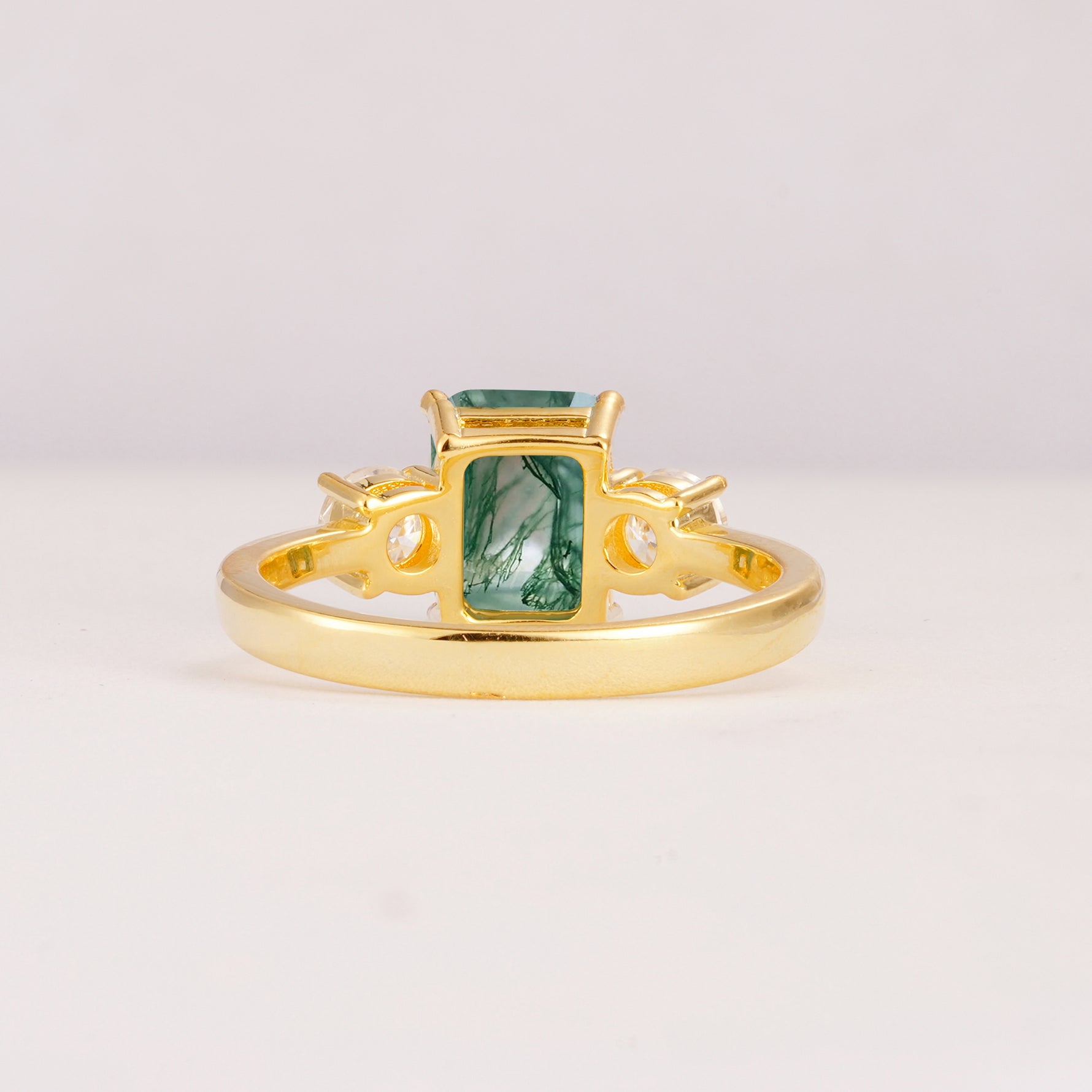 SR09241 Moss Agate Ring - Additional view