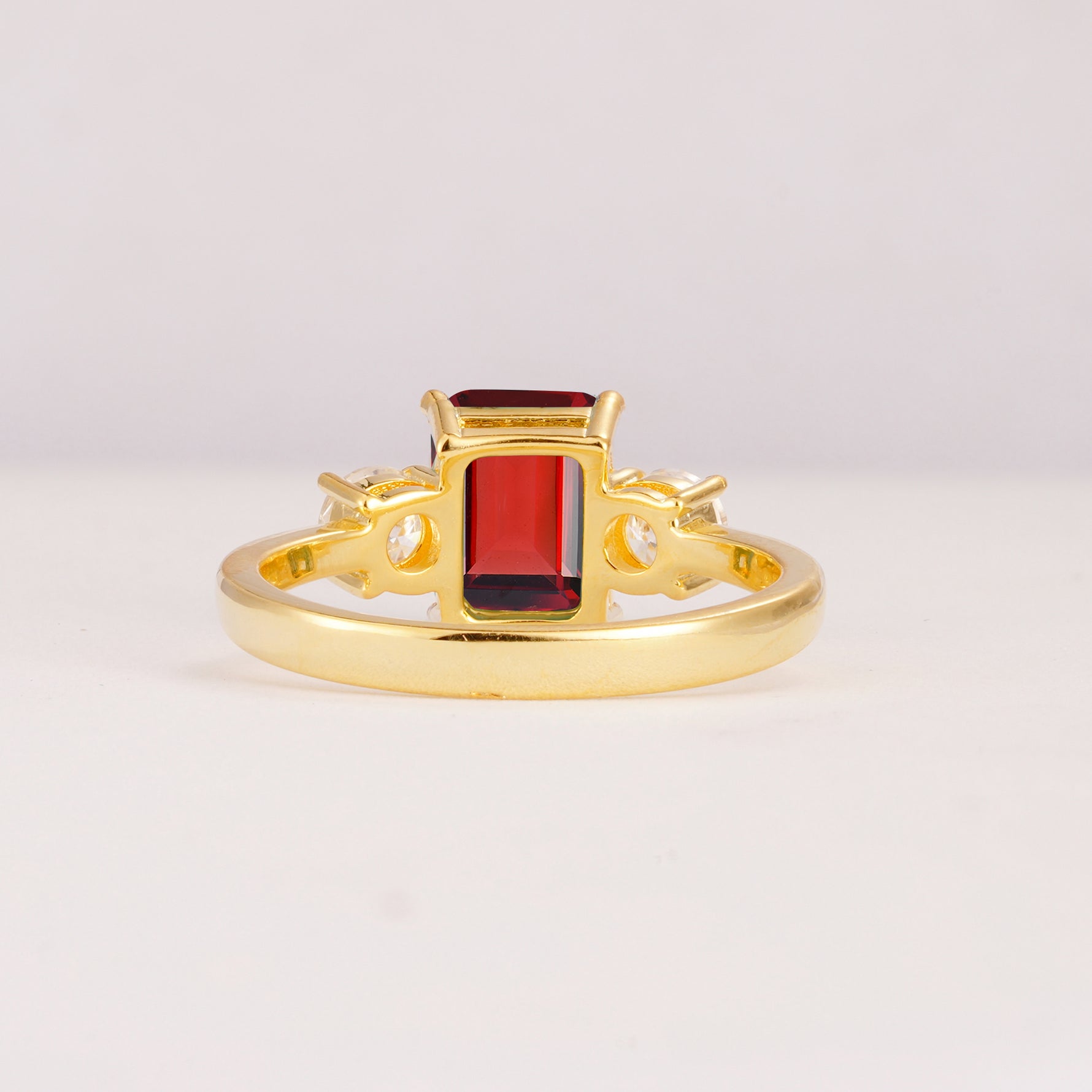 SR09241 Garnet Ring - Additional view