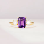 SR09241 Amethyst Ring - Yellow-Gold