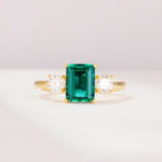 SR09241 Emerald Ring - Yellow-Gold