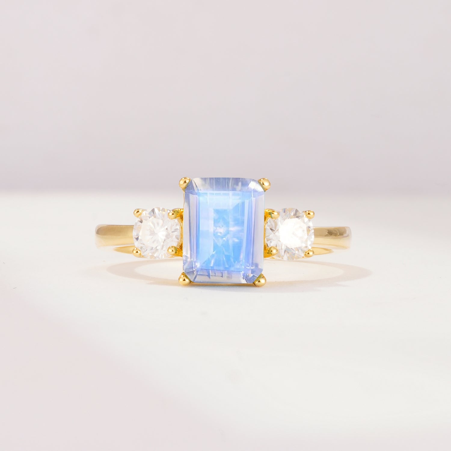 SR09241 Moonstone Ring - Yellow-Gold