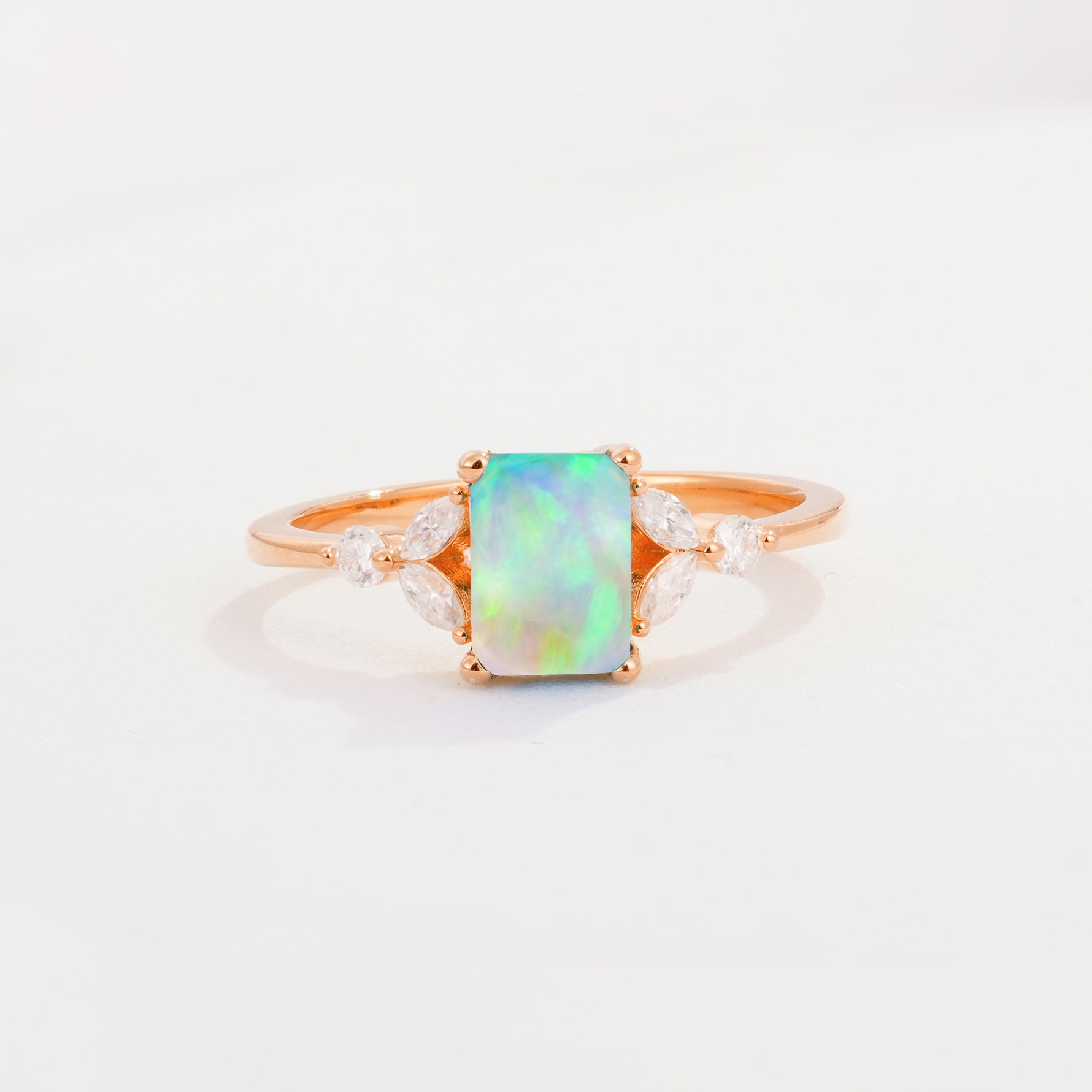 SR09245 Fire Opal Ring - Additional view