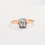 SR09245 Black Rutilated Quartz Ring - Additional view