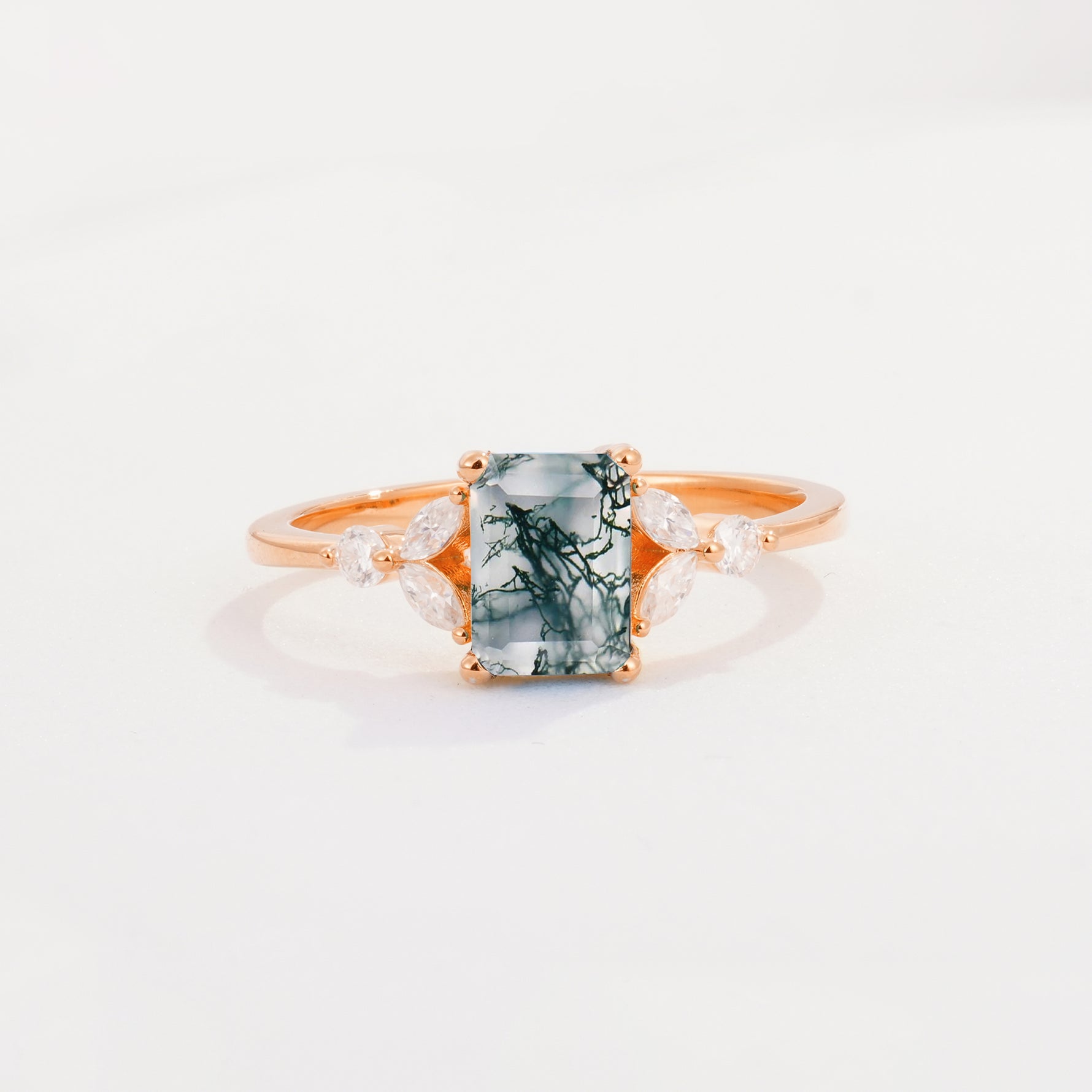 SR09245 Moss Agate Ring - Additional view