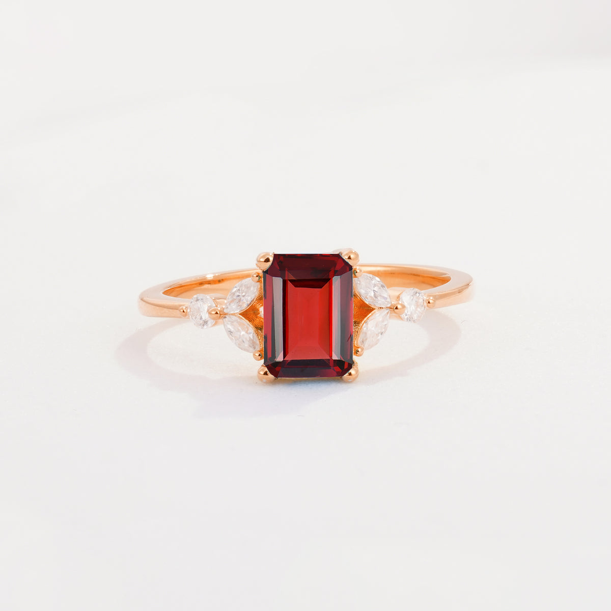 SR09245 Garnet Ring - Additional view