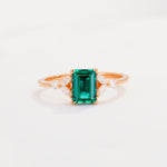 SR09245 Emerald Ring - Additional view