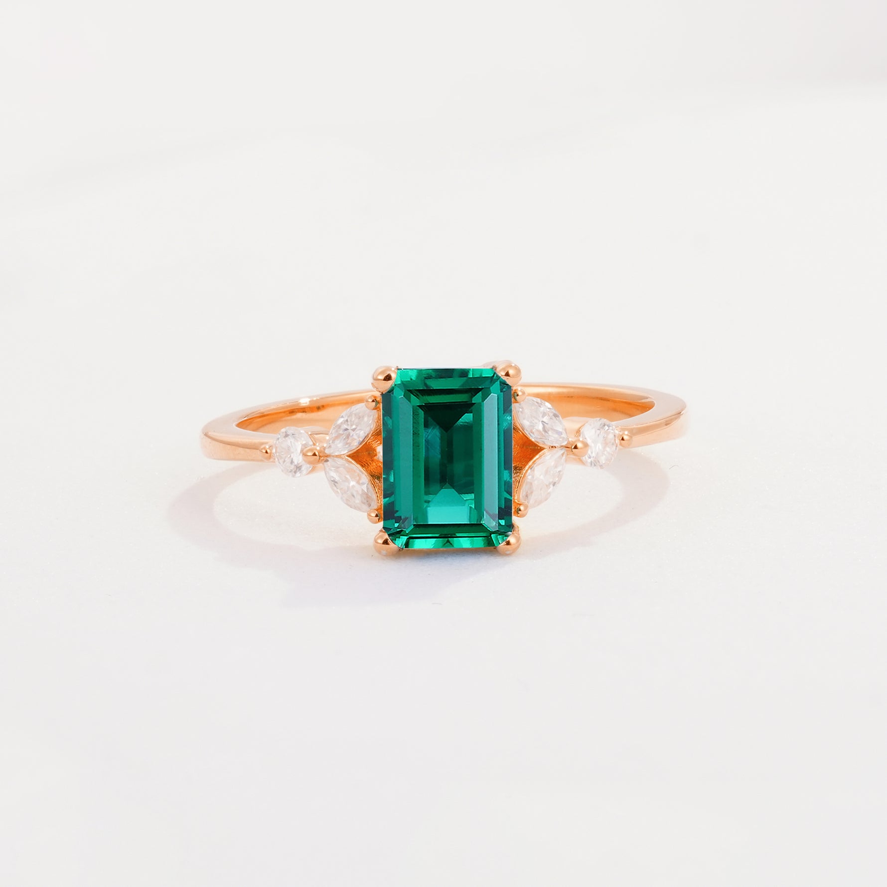 SR09245 Emerald Ring - Additional view