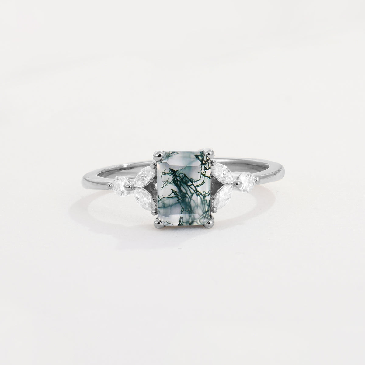 SR09245 Moss Agate Ring - Additional view