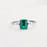 SR09245 Emerald Ring - Additional view