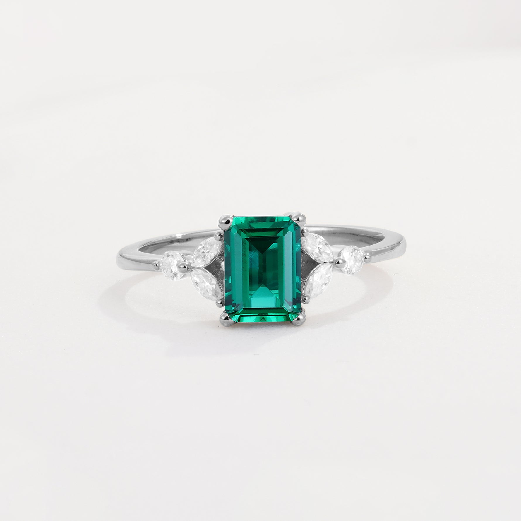 SR09245 Emerald Ring - Additional view