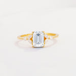 SR09245 Moissanite Ring - Yellow-Gold