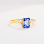 SR09245 Sapphire Ring - White-Gold