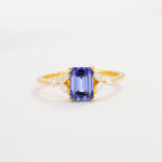 SR09245 Tanzanite Ring - Yellow-Gold