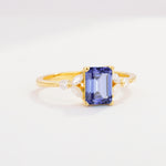 SR09245 Tanzanite Ring - White-Gold