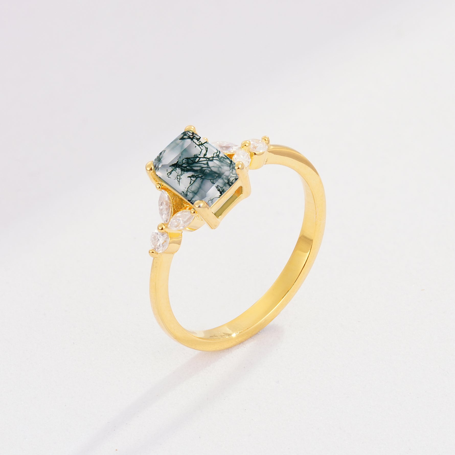 SR09245 Moss Agate Ring - Additional view