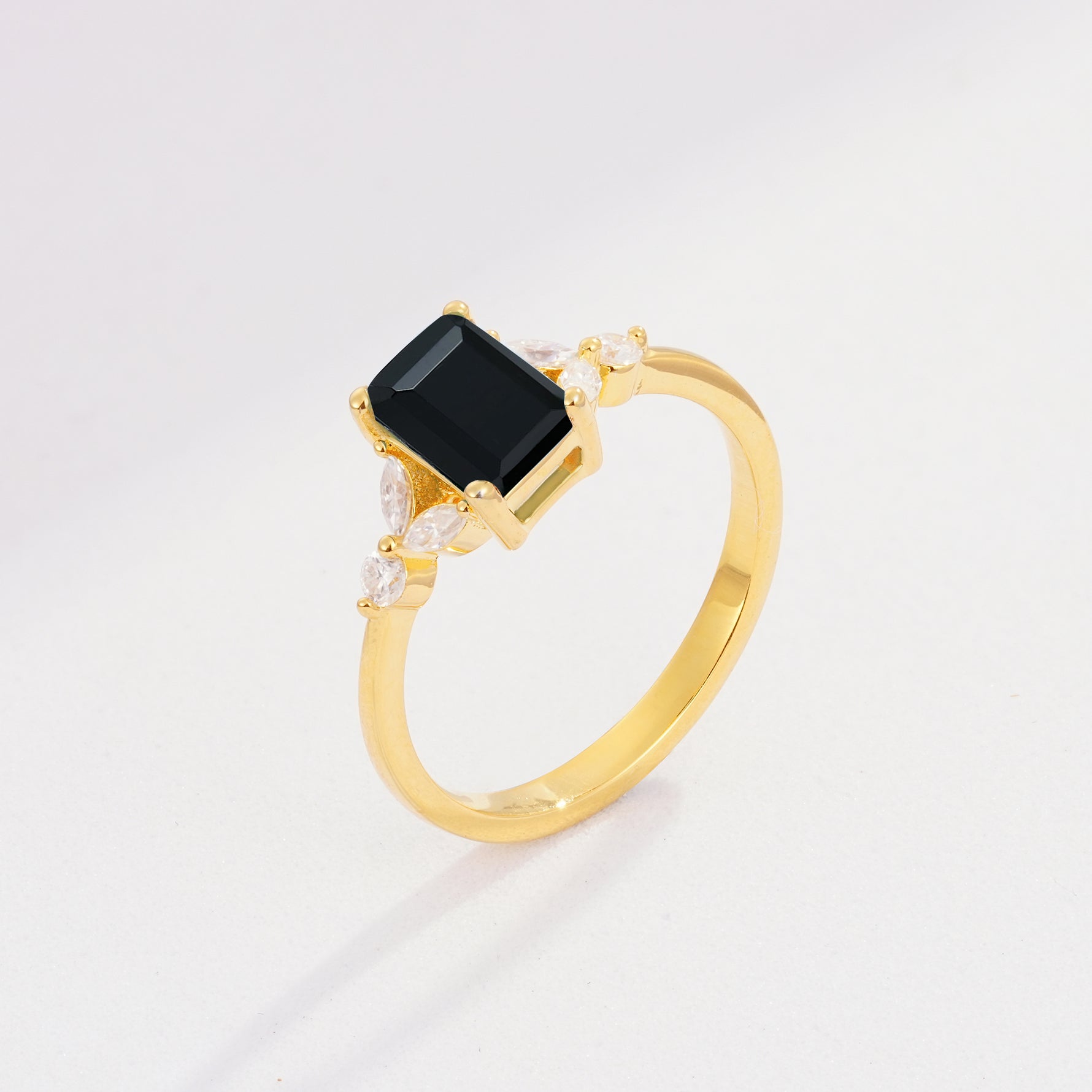 SR09245 Black Onyx Ring - Additional view