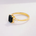SR09245 Black Onyx Ring - Additional view