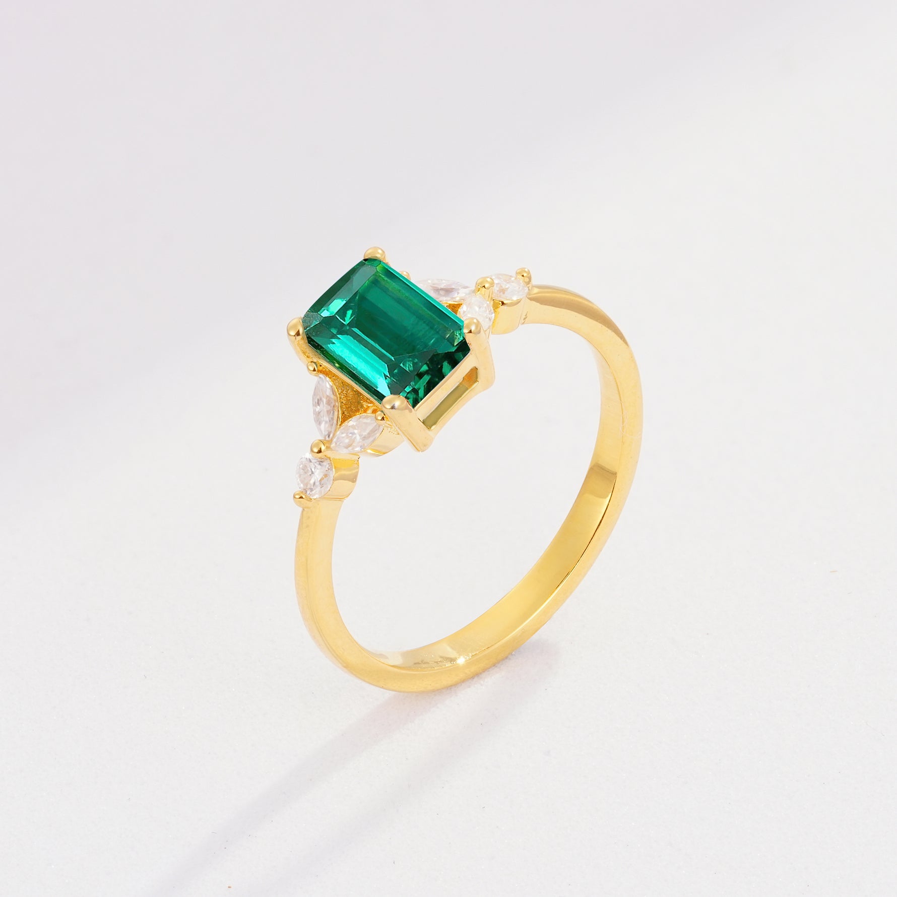 SR09245 Emerald Ring - Additional view