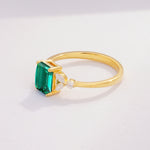 SR09245 Emerald Ring - Additional view