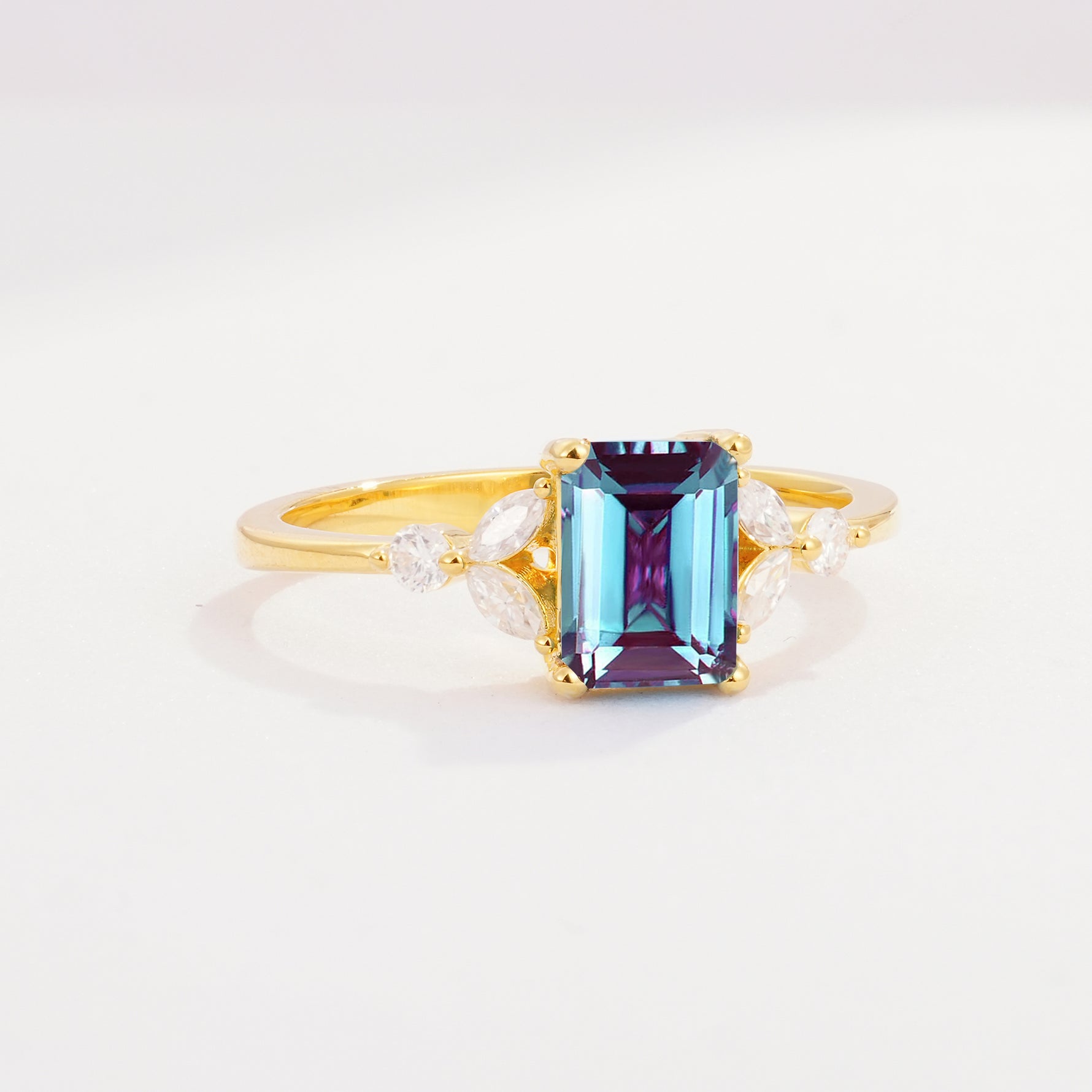 SR09245 Alexandrite Ring - White-Gold
