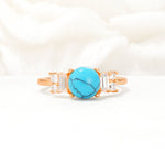 Round Cut Moissanite Baguette Side Stone Engagement Ring - Additional view