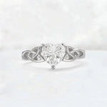 Heart Cut Moissanite Celtic Knot Engagement Ring - Additional view