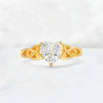 Heart Cut Moissanite Celtic Knot Engagement Ring - Additional view