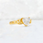 Heart Cut Moissanite Celtic Knot Engagement Ring - Additional view