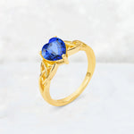 Heart Cut Sapphire Celtic Knot Engagement Ring - Additional view