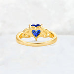 Heart Cut Sapphire Celtic Knot Engagement Ring - Additional view