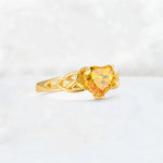 Heart Cut Citrine Celtic Knot Engagement Ring - Additional view