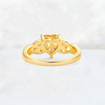 Heart Cut Citrine Celtic Knot Engagement Ring - Additional view