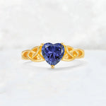 Heart Cut Tanzanite Celtic Knot Engagement Ring - Additional view