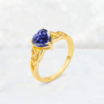 Heart Cut Tanzanite Celtic Knot Engagement Ring - Additional view