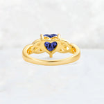 Heart Cut Tanzanite Celtic Knot Engagement Ring - Additional view