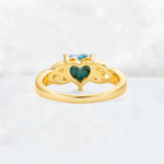 Heart Cut Turquoise Celtic Knot Engagement Ring - Additional view