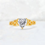 Heart Cut Lab Diamond Celtic Knot Engagement Ring - Additional view
