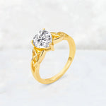 Heart Cut Lab Diamond Celtic Knot Engagement Ring - Additional view