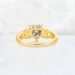 Heart Cut Lab Diamond Celtic Knot Engagement Ring - Additional view