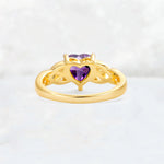 Heart Cut Amethyst Celtic Knot Engagement Ring - Additional view